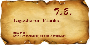Tagscherer Bianka névjegykártya